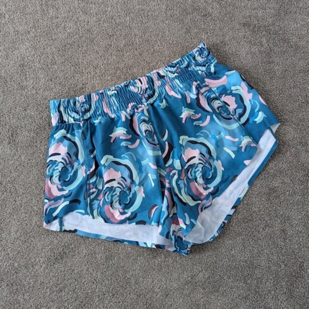 NEW Athleta Hustle 3 Printed Floral Women's Athletic Shorts Size XS